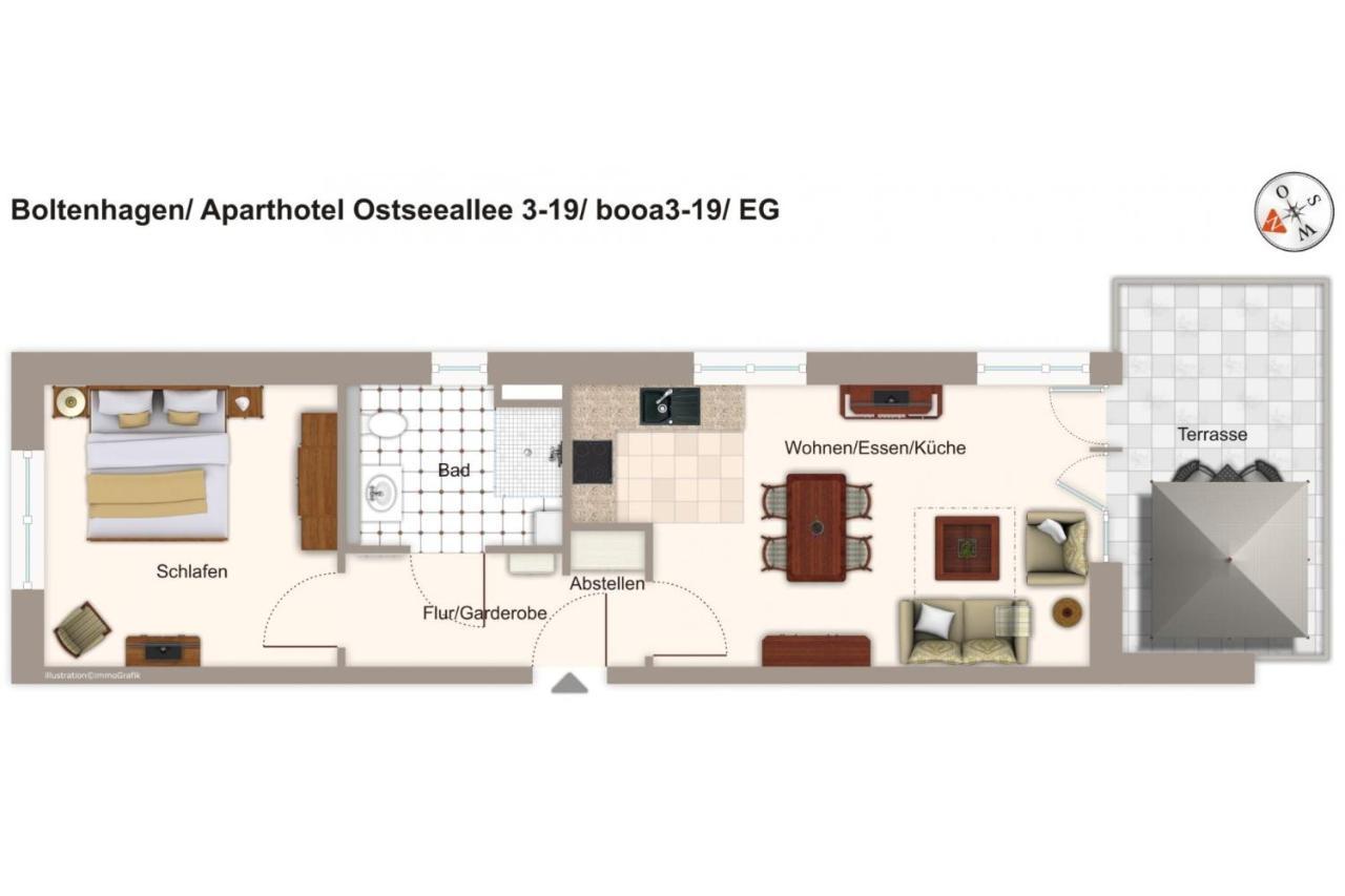 Aparthotel Ostseeallee Aparthotel Ostseeallee 3-19 볼텐하겐 외부 사진